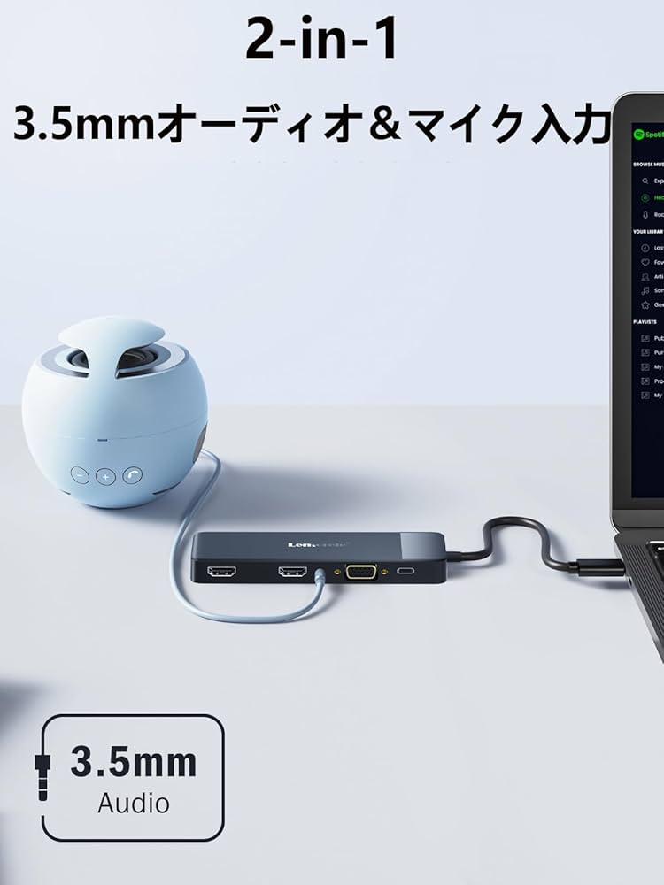 【新品未使用】拡張ドック　4K HDMI Amazon | 【2つHDMI＋DP＋VGA 4画面拡張】USB C ハブ ドッキング